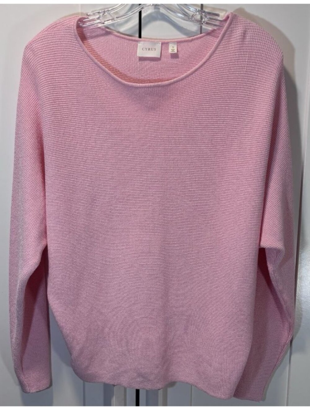 CYRUS Relaxed Knit Pullover Sweater Pink Women’s Size Small